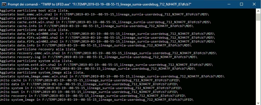 Screenshot TWRP to UFED 3